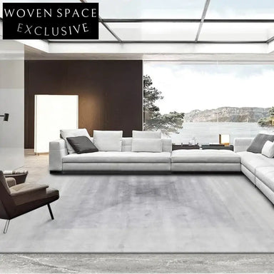 Luxurious Nordic Bamboo Fiber Area Rug – Modern Minimalist Living Room Carpet