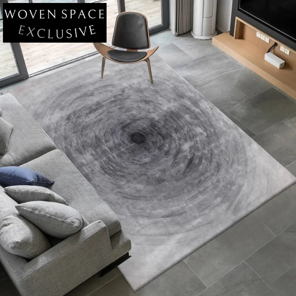 Luxurious Nordic Bamboo Fiber Area Rug – Modern Minimalist Living Room Carpet