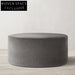 Luxurious Nordic Boucle Fabric Round Ottoman Chair Modern Living Room Accent Stool