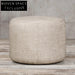 Luxurious Nordic Boucle Fabric Round Ottoman Chair Modern Living Room Accent Stool