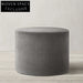Luxurious Nordic Boucle Fabric Round Ottoman Chair Modern Living Room Accent Stool