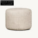 Luxurious Nordic Boucle Fabric Round Ottoman Chair Modern Living Room Accent Stool