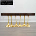 Luxurious Nordic Gold Metal 3-Drawer Wooden Console Table for Living Room Entryway