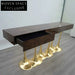 Luxurious Nordic Gold Metal 3-Drawer Wooden Console Table for Living Room Entryway