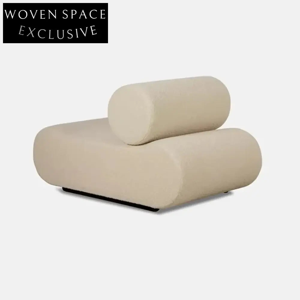 Luxurious Nordic Lamb Wool Accent Chair - Modern Living Room Lounge Sofa