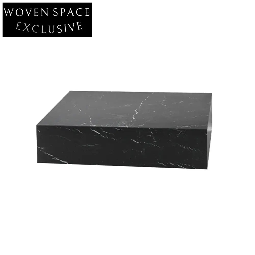 Luxurious Nordic Minimalist Square Marble Stainless Steel Living Room Coffee Table
