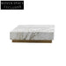 Luxurious Nordic Minimalist Square Marble Stainless Steel Living Room Coffee Table