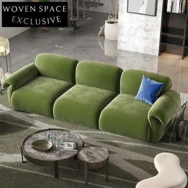 Luxurious Nordic Minimalist Velvet Upholstery Chesterfield Sofa for 4 Seaters