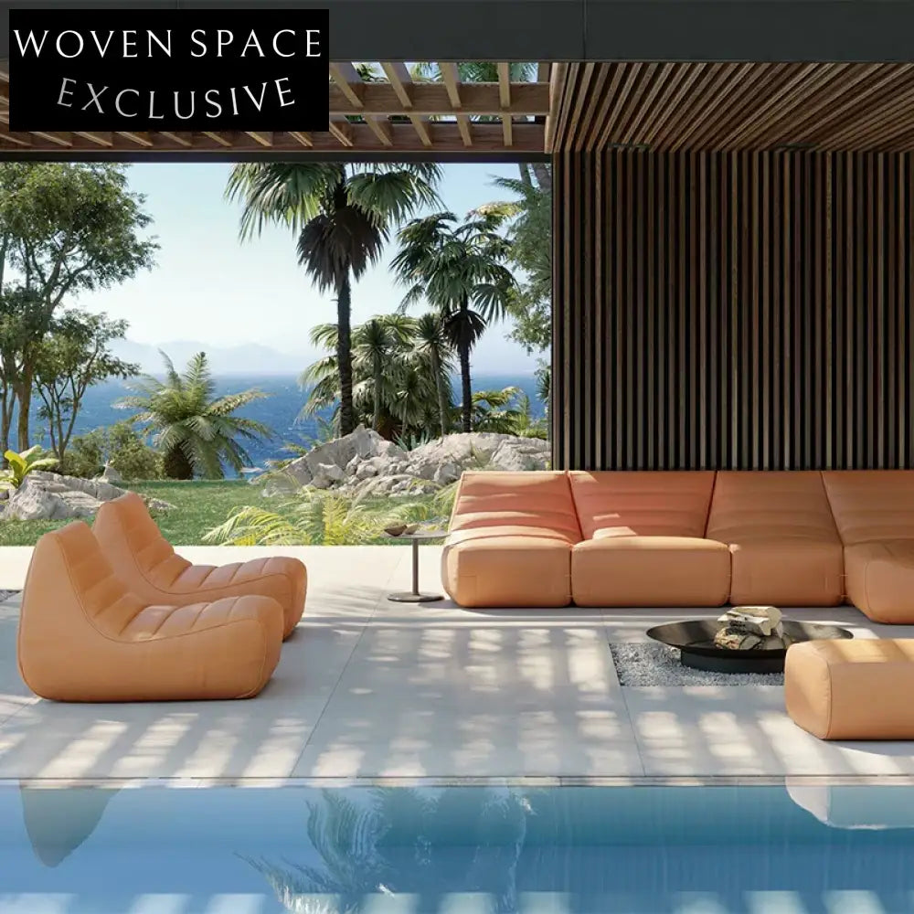 Luxurious Nordic Modular Fabric Sectional Sofa Set with Ottoman