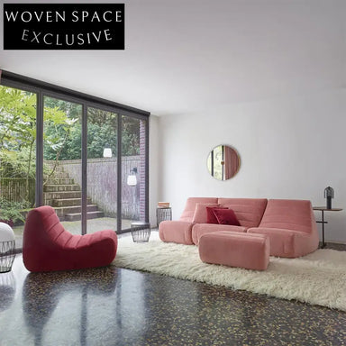 Luxurious Nordic Modular Fabric Sectional Sofa Set with Ottoman