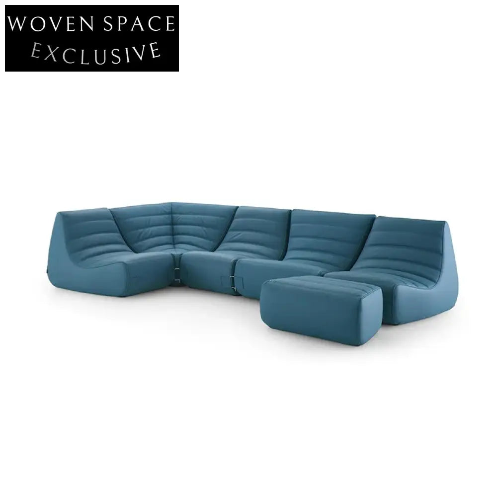 Luxurious Nordic Modular Fabric Sectional Sofa Set with Ottoman