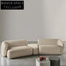 Luxurious Nordic Modular Sectional Sofa, Plush Teddy Fabric, Customizable Design, Living Room Couch