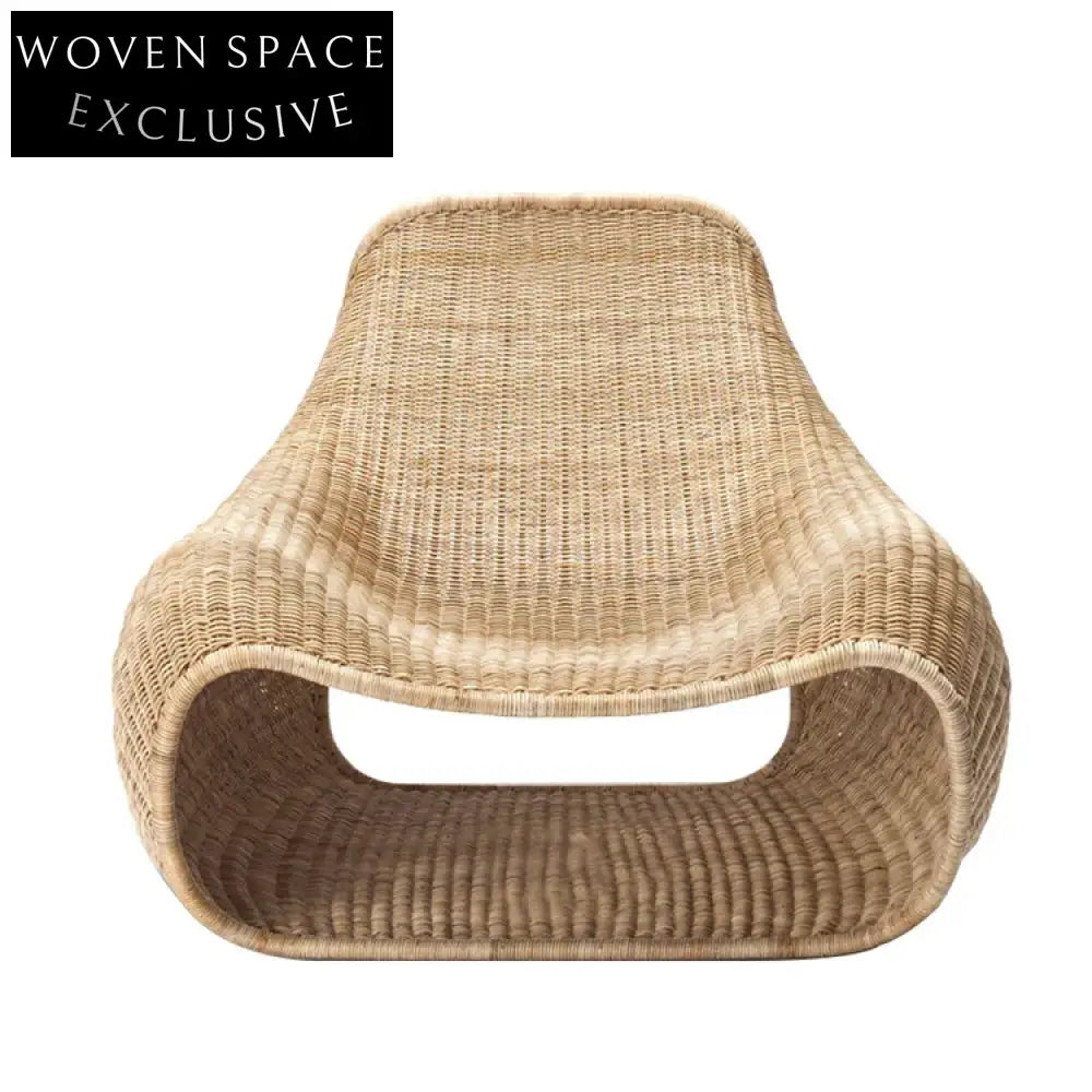 Luxurious Nordic Outdoor Rattan Wicker Lounge Chair for Patio Garden Comfort