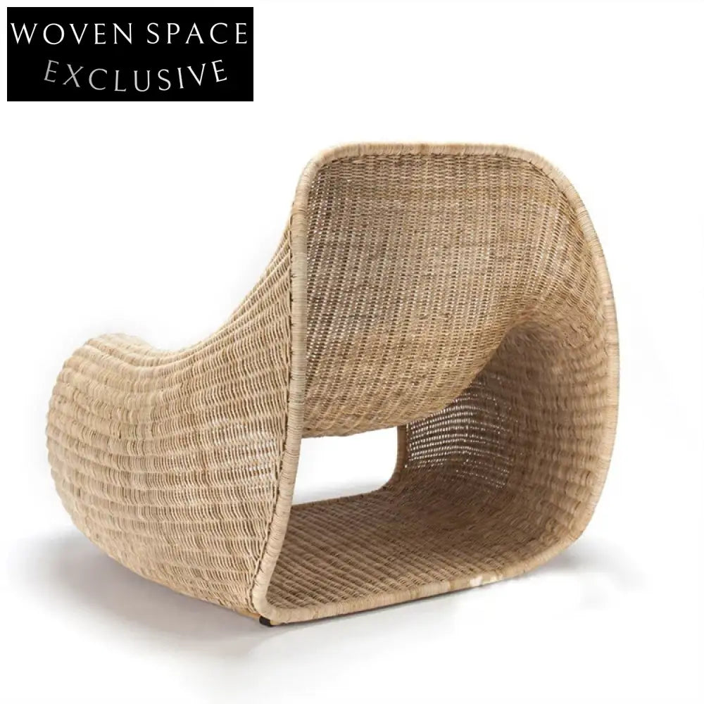 Luxurious Nordic Outdoor Rattan Wicker Lounge Chair for Patio Garden Comfort