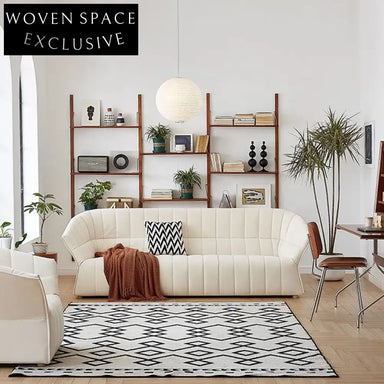 Luxurious Nordic Style Fabric Upholstered Modern Living Room Sofa Set