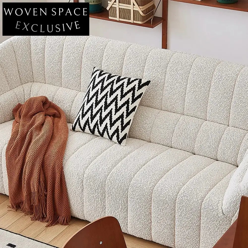 Luxurious Nordic Style Fabric Upholstered Modern Living Room Sofa Set