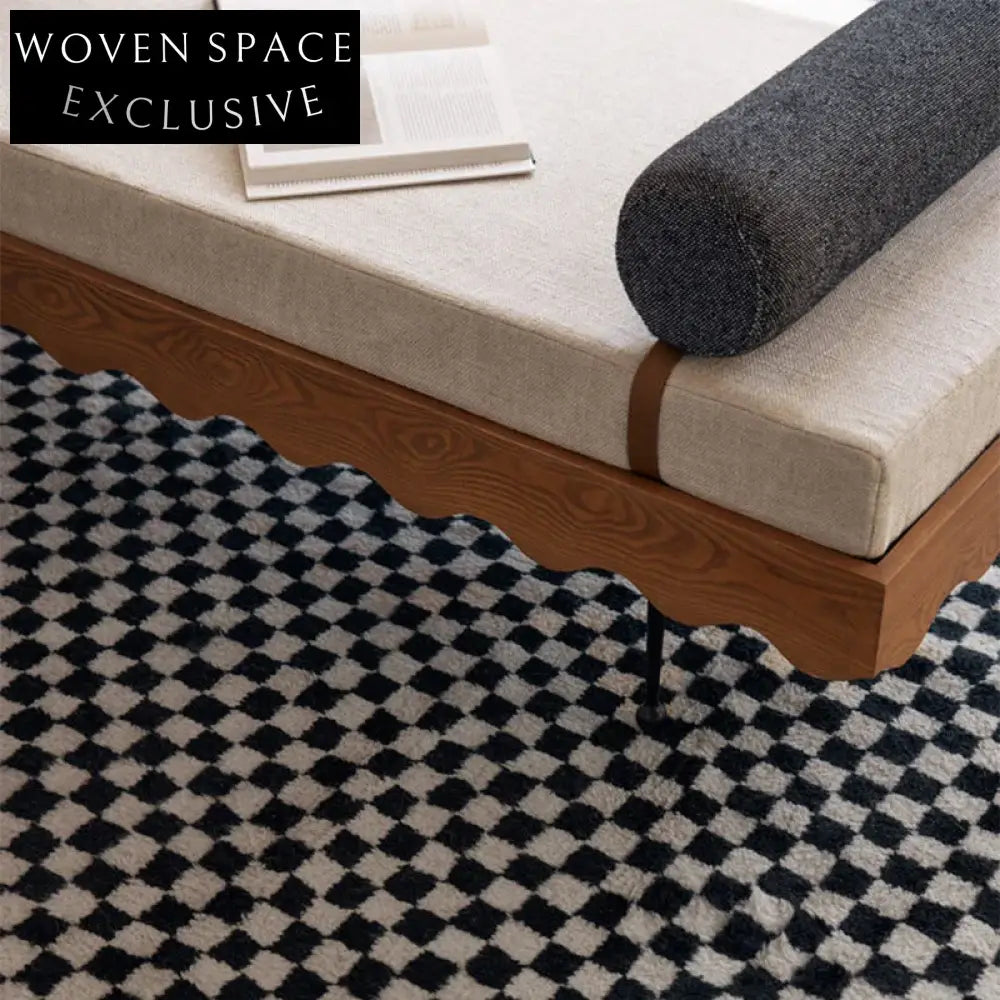 Luxurious Nordic Upholstered Fabric Bench with Stainless Steel Base, Plush Footstool