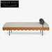 Luxurious Nordic Upholstered Fabric Bench with Stainless Steel Base, Plush Footstool