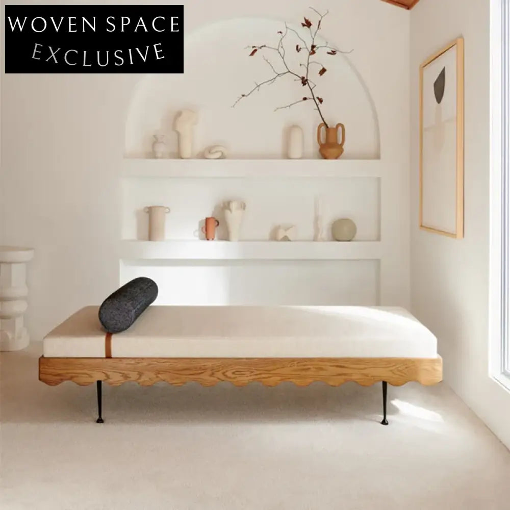 Luxurious Nordic Upholstered Fabric Bench with Stainless Steel Base, Plush Footstool