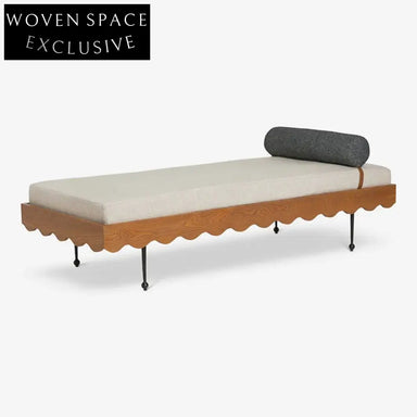 Luxurious Nordic Upholstered Fabric Bench with Stainless Steel Base, Plush Footstool
