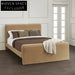 Luxurious Nordic Upholstered Queen Bed - Solid Wood, Fabric, Sponge Design