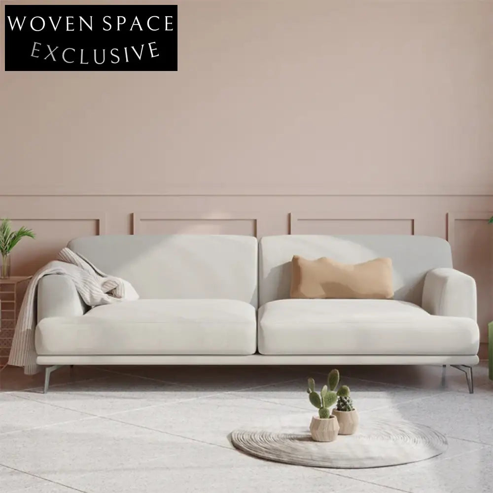 Luxurious Nordic Velvet Corner Sofa for Living Room, Large Rectangle Shape