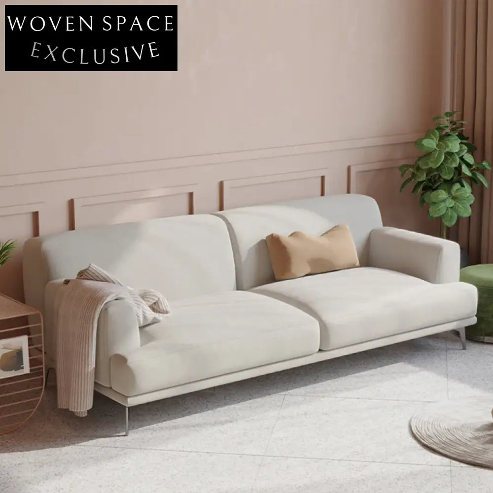 Luxurious Nordic Velvet Corner Sofa for Living Room, Large Rectangle Shape