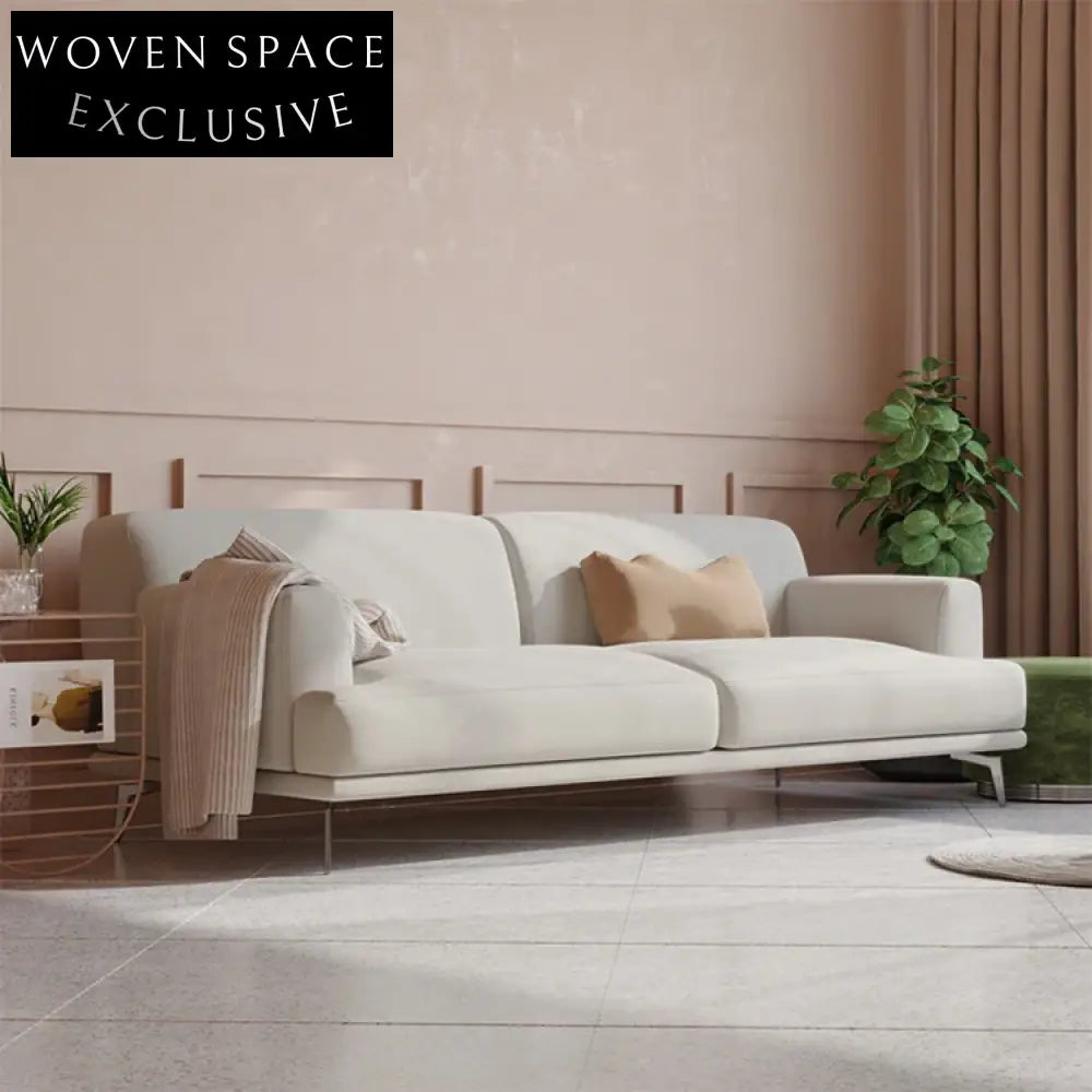 Luxurious Nordic Velvet Corner Sofa for Living Room, Large Rectangle Shape