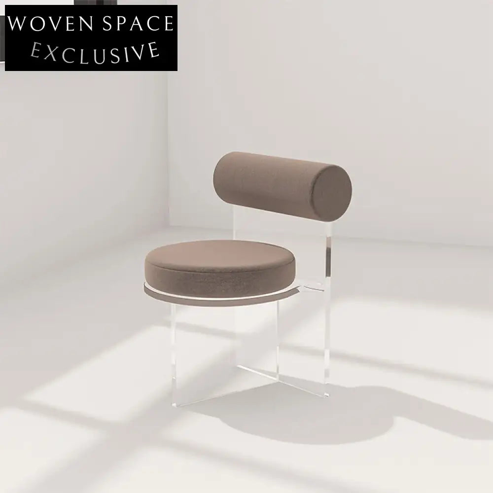 Luxurious Nordic Velvet Fabric Acrylic High Back Modern Dining Chair for Events