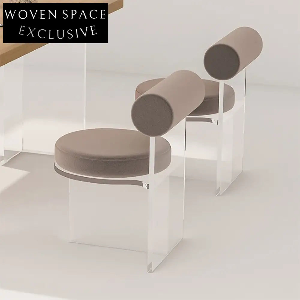 Luxurious Nordic Velvet Fabric Acrylic High Back Modern Dining Chair for Events