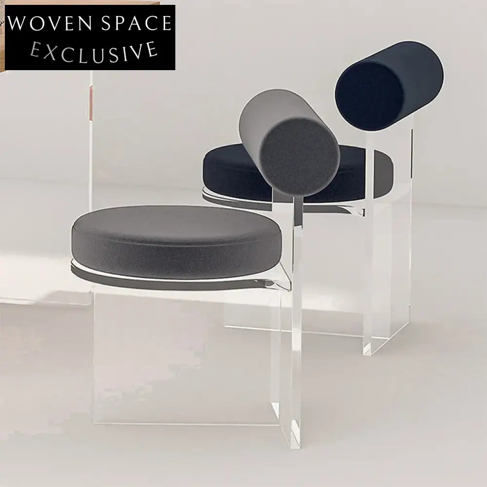 Luxurious Nordic Velvet Fabric Acrylic High Back Modern Dining Chair for Events