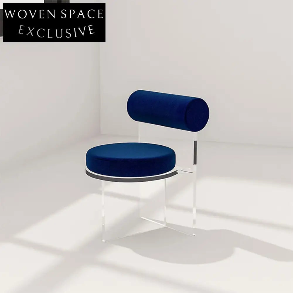 Luxurious Nordic Velvet Fabric Acrylic High Back Modern Dining Chair for Events