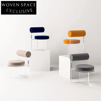 Luxurious Nordic Velvet Fabric Acrylic High Back Modern Dining Chair for Events