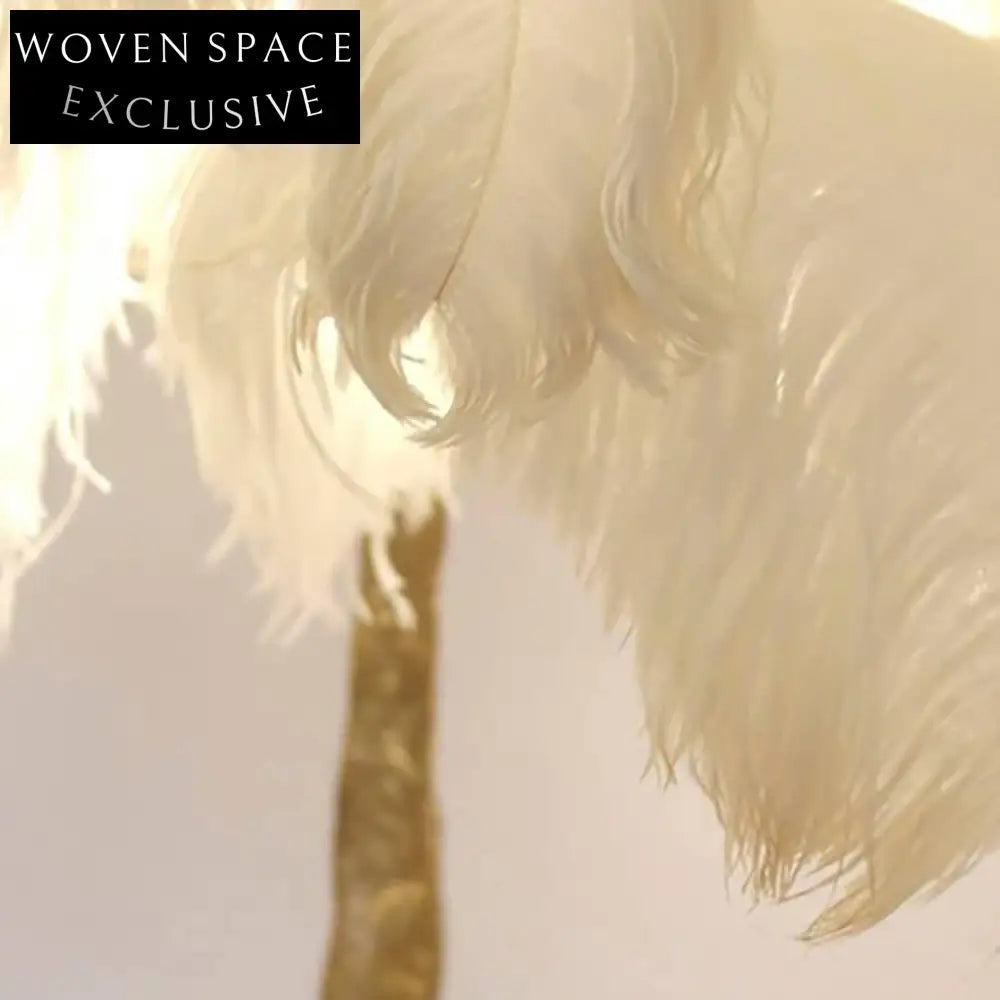 Luxurious Ostrich Feather Floor Lamp, Modern Nordic Design, Elegant Standing Light