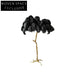 Luxurious Ostrich Feather Floor Lamp, Modern Nordic Design, Elegant Standing Light