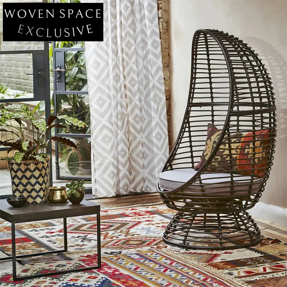 Luxurious Outdoor Rattan Hanging Swing Lounge Chair, Perfect Patio Seating