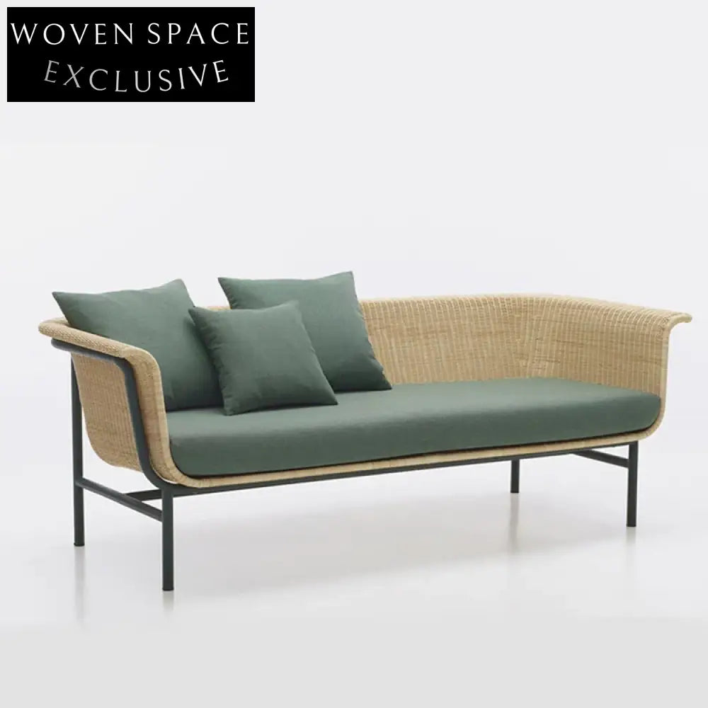 Luxurious Outdoor Rattan Wicker Sofa Set - All-Weather Patio Lounge Furniture