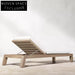 Luxurious Outdoor Solid Teak Wood Adjustable Sunbed with Comfortable Cushion Daybed