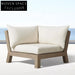 Luxurious Outdoor Teak Sectional Sofa with All-Weather Cushions for Patio