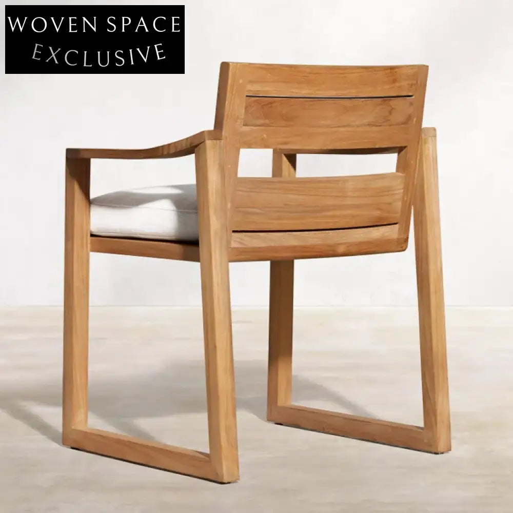 Luxurious Outdoor Teak Wood Dining Table & Chairs Set for Patio Garden