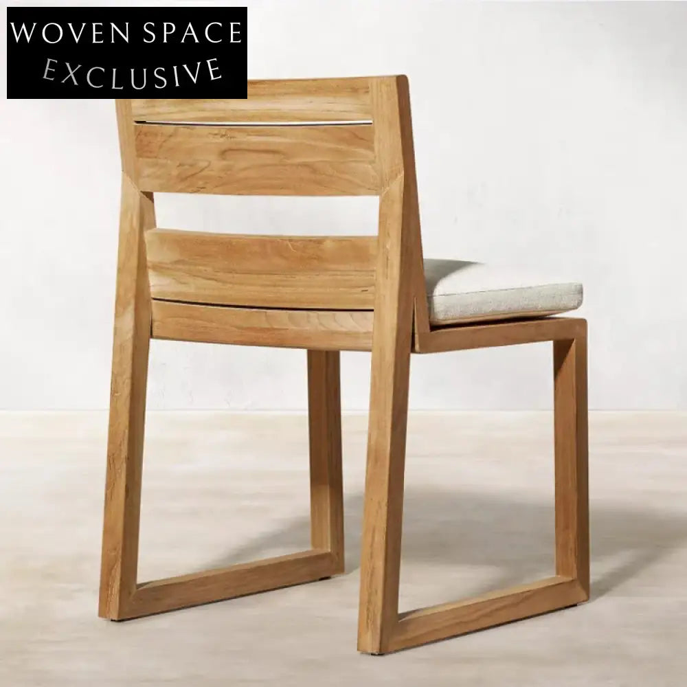 Luxurious Outdoor Teak Wood Dining Table & Chairs Set for Patio Garden