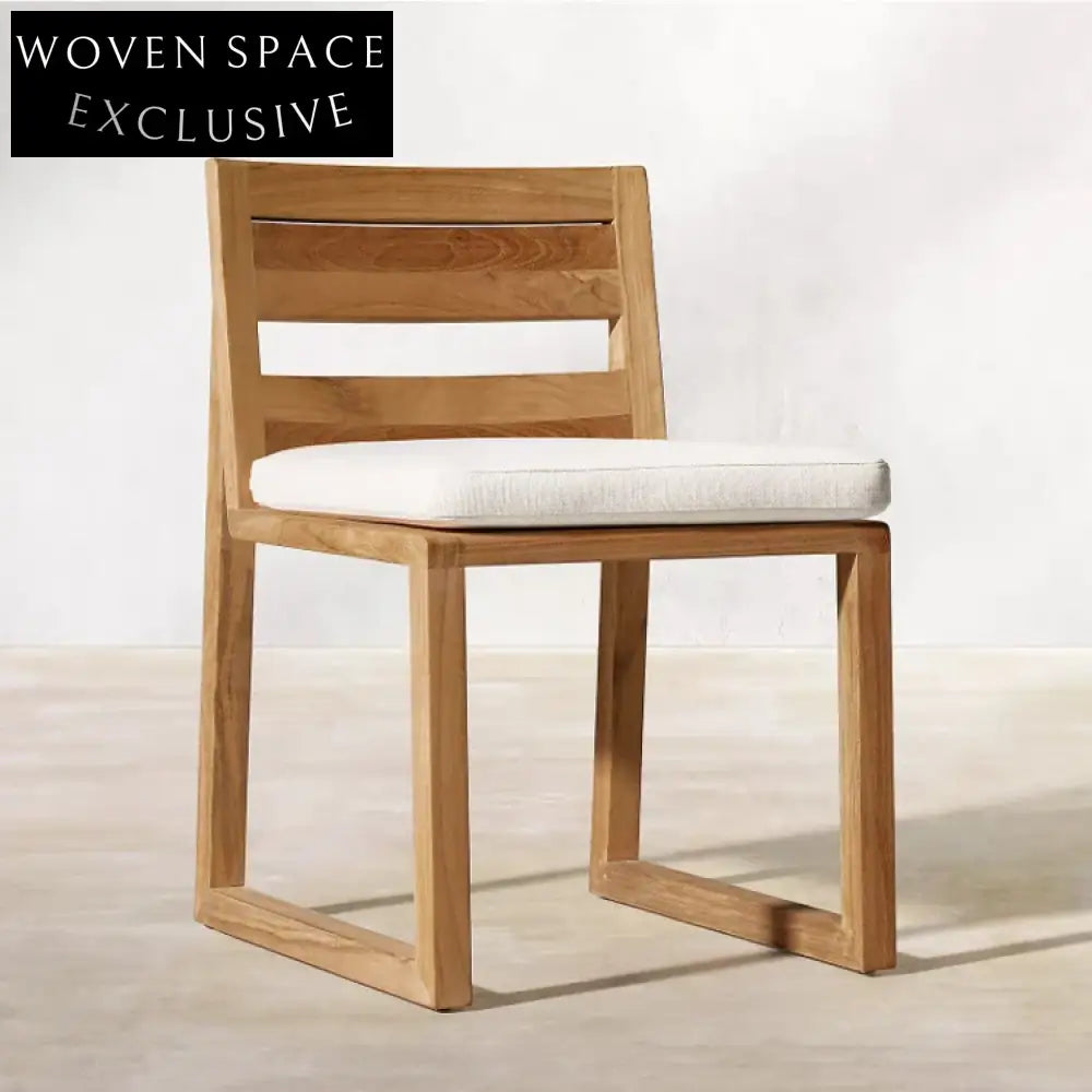 Luxurious Outdoor Teak Wood Dining Table & Chairs Set for Patio Garden