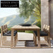 Luxurious Outdoor Teak Wood Dining Table & Chairs Set for Patio Garden