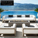 Luxurious Outdoor Teak Wood Modular Sectional Sofa Set with All-Weather Cushions