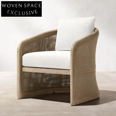 Luxurious Outdoor Teak Wood Sectional Sofa & Coffee Table Set with Cushions