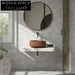 Luxurious Oval Fluted Artificial Stone Countertop Bathroom Wash Basin Sink