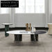 Luxurious Oval Marble Coffee Table for Modern Living Rooms, Italian Design