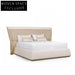 Luxurious Padded Italian Leather King Size Bed, Modern High Headboard Frame