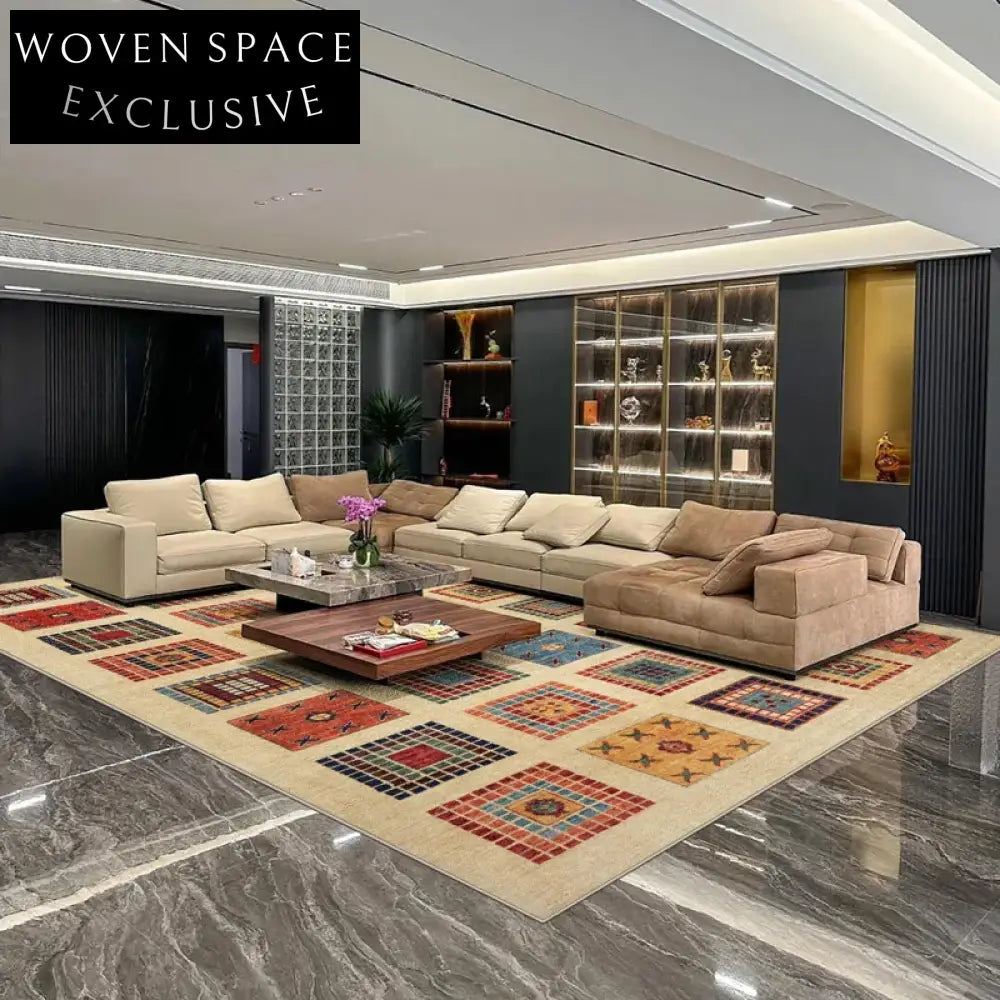 Luxurious Persian Art Retro Bohemian Washable Anti-Slip Home Area Rug