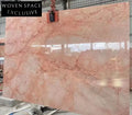 Stunning Pink Rose Natural Marble Rectangle Coffee Table - Waterproof & Durable
